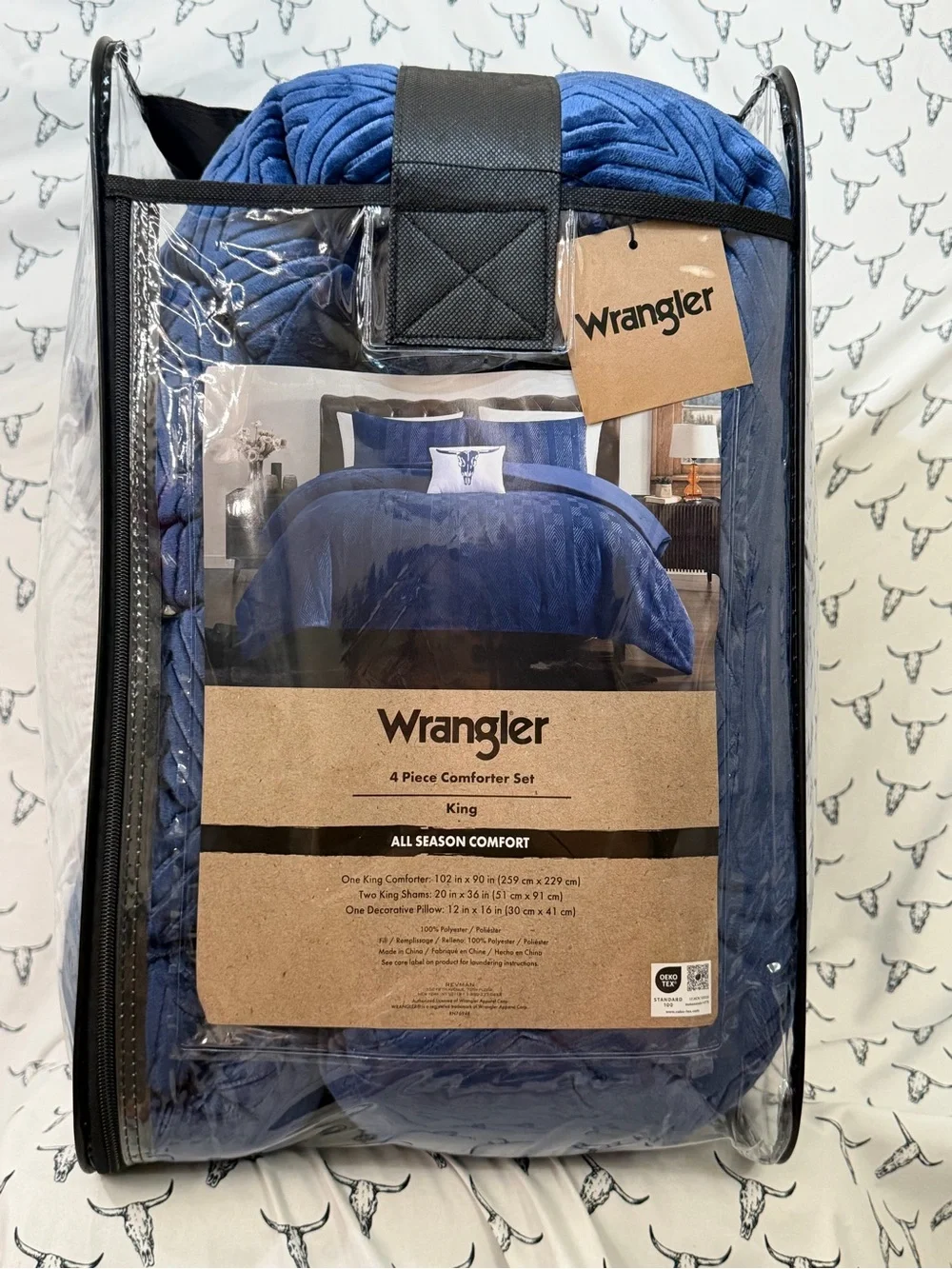 Wrangler King Comforter Set in Deep Blue